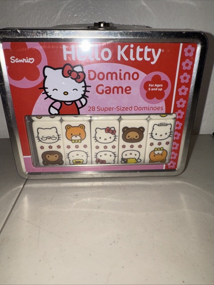 Sanrio Hello Kitty Edition 28 Super-Sized Dominoes Game Collector’s Tin Sealed