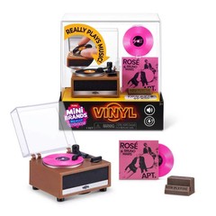 ZURU MINI BRANDS VINYL Mini Record Player Really Works Rose Bruno Mars APT Album
