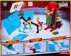 WWE Knuckle Crunchers Backstage Brawl Playset Jey Uso Slim Forklift Port-a-Potty