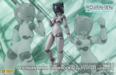 NEW DAIBADI Polynian MMM Shamrock Gray Fresh Ver. Update 130mm Action Figure