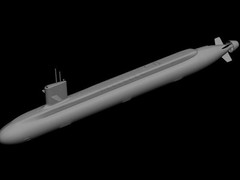 USS Columbia (SSBN-826) Columbia Class Submarine 1:350 , Hobby Parts, Military