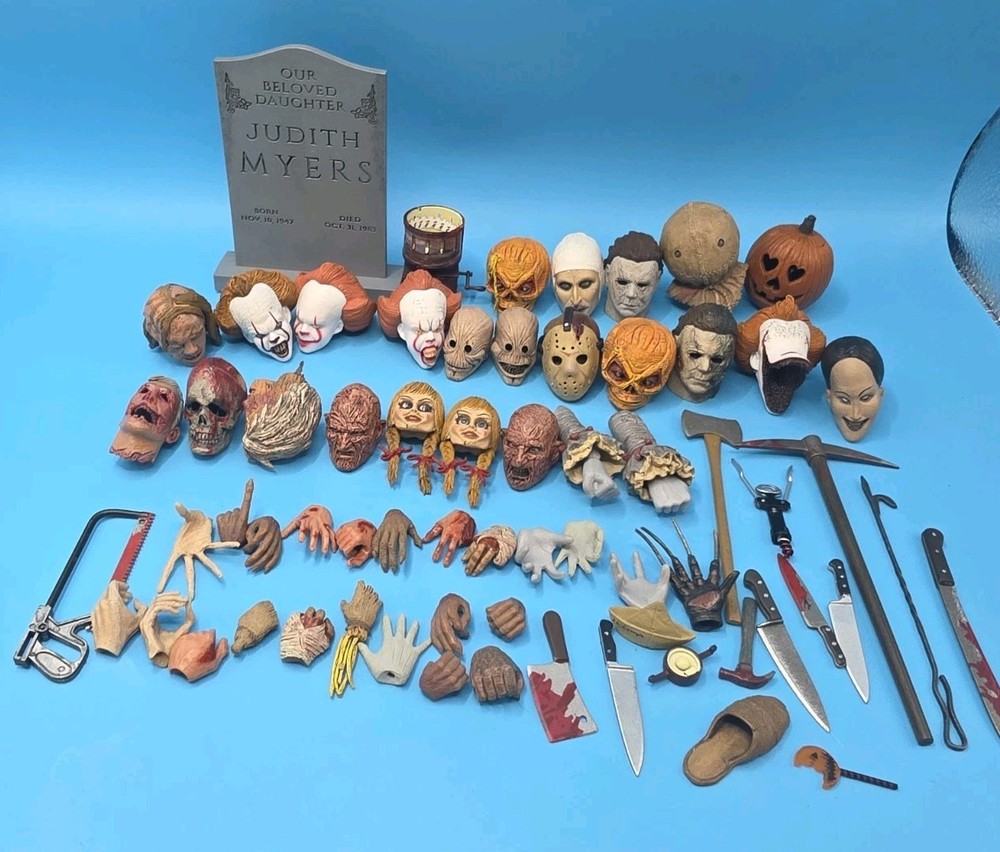 NECA Horror Parts & Accessories Lot Jason Freddy Michael Myers Halloween It