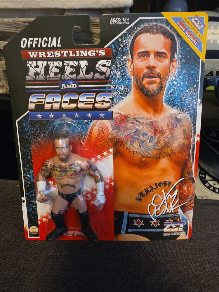 CM Punk Heels And Faces Zombie Sailor Toys WWF WWE Hasbro Mattel Retro