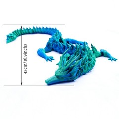 16.9inch 3D Printed Dragon Model,Articulated Animals figure,Toys Home Decor
