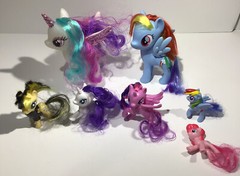 Lot of My Little Ponies Set of 7 various sizes