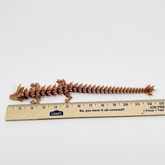 Dragon Crystal Full Articulated Dragon Fidget Toy 13” Burnt Orange 3D Print Art