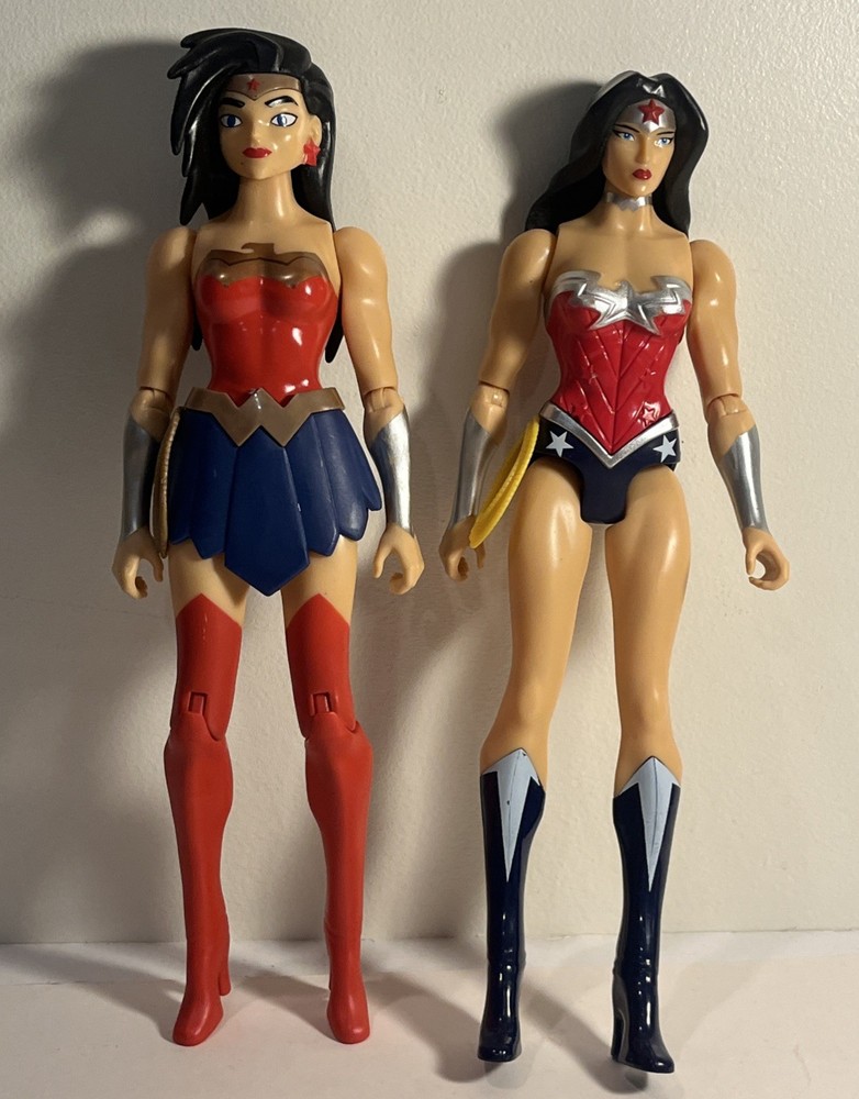 Mattel 12” Posable Wonder Woman 2015-2016 Figure Lot of 2. No packaging. DC
