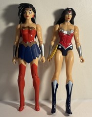 Mattel 12” Posable Wonder Woman 2015-2016 Figure Lot of 2. No packaging. DC