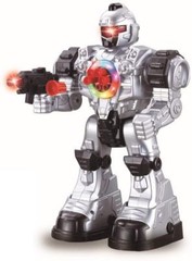 Remote Control Toy Robot Shoots Missiles Walk Dances Flashing Lights Sounds Boys