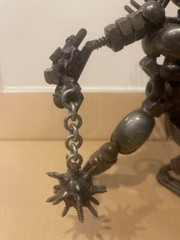 Metal Art Alien VS Predator Inspired Recycled Metal Sculpture Super Rare ! Used