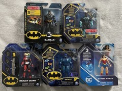 New 2021 – 2024 Spin Master Batman & DC Comics Superhero 4 Inch Figure Lot of 5