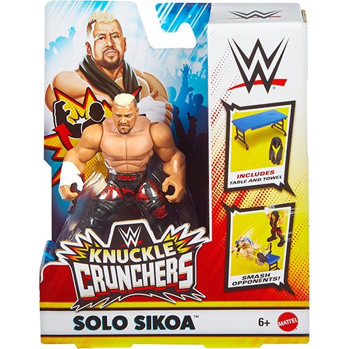 Mattel WWE Knuckle Crunchers – SOLO SIKOA w/ Table & Towel [3 inch] – New