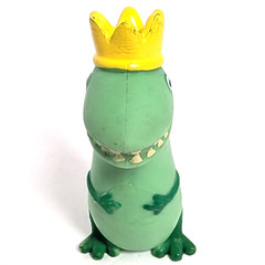 Peppa Pig Prince Mr. Dinosaur Yellow Crown 1.5 Inch Tall Sit & Stand 2023 T-Rex