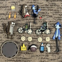 Cartoon Network Regular Show Jazwares Figure Lot Rigby Mordecai Guitar Too Cool