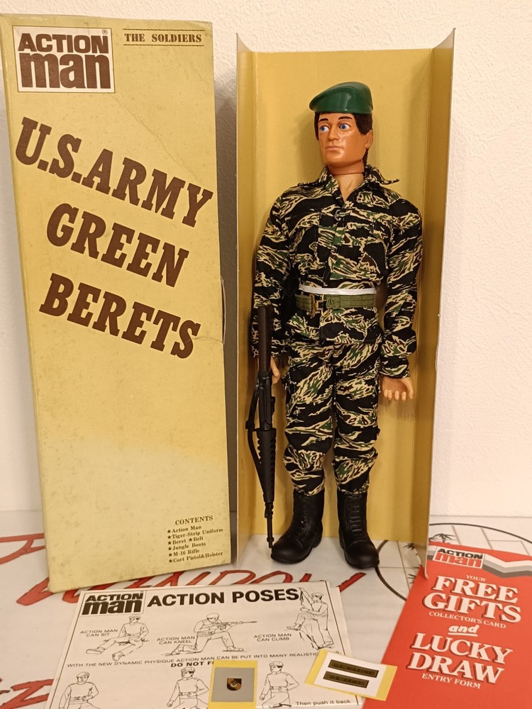 NMIB Vintage 1978 PALITOY U.S. ARMY GREEN BERETS ACTION MAN Eagle Eyes Figure