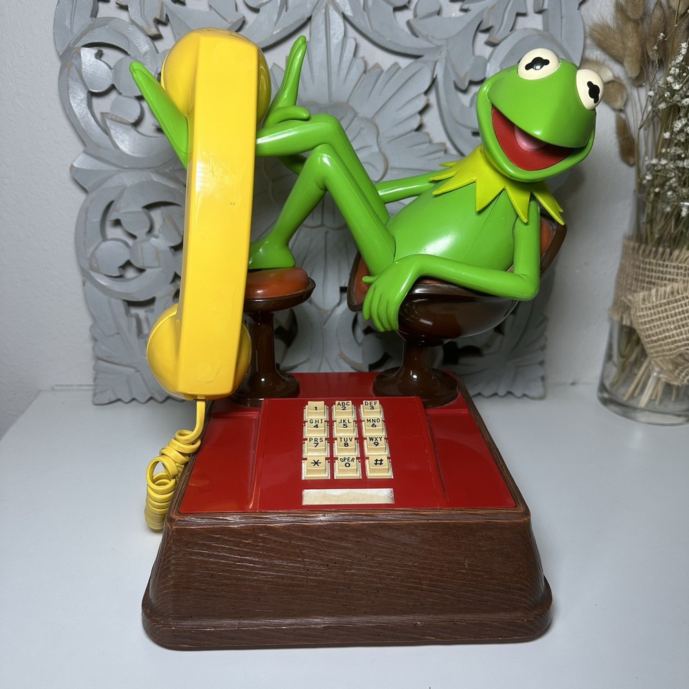 Vintage Kermit the Frog 1983 Telephone Rare Jim Henson Landline UNTESTED