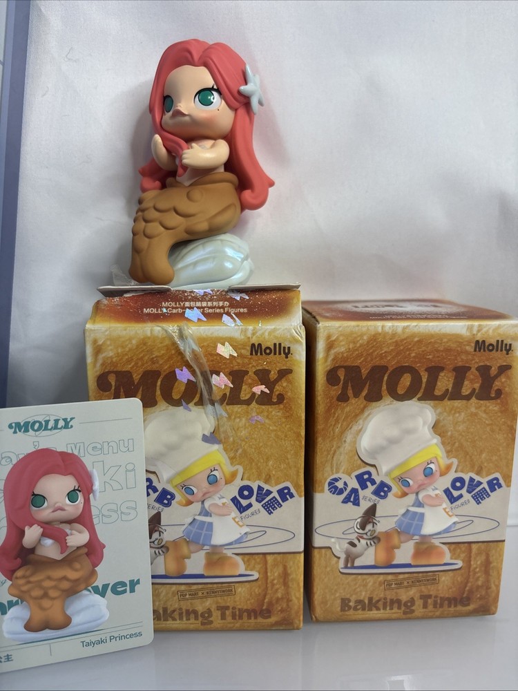 Pop MART Molly Carb-Lover Series Taiyaki Princess Figurine + 1 Sealed Blind Box