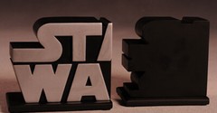 GENTLE GIANT STAR WARS LOGO CELLECTIBLE BOOKENDS SILVER 2010 BORDERS NEW *US*