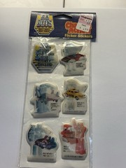 Vintage 1984 Go Bots puffy Change Action Flicker Stickers Lenticular NOS