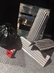 1:12 Scale Blue WM Dumpster LOT (includes GARBAGE + ACCESSORIES) Prop Diorama