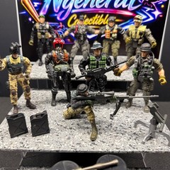 Chap-Mei Lot of 9 Soldiers with Tactical Weapons and Accessories Set