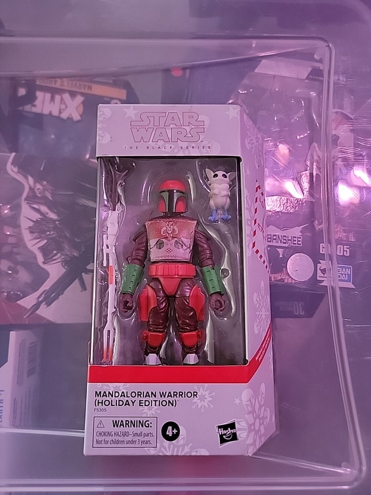 2022 Star Wars Black Series Mandalorian Warrior Holiday Edition Action Figure 6”