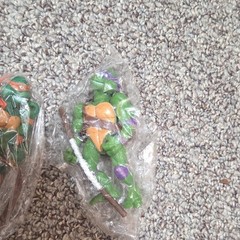 TMNT Leonardo Michelangelo Donatello Action Figure Set Plastic Turtle Unboxed