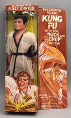 Vintage AS IS Durhams Kung Fu #3010 Push Button Kick & Chop Action Figure Doll