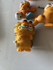 Vintage Garfield Figure Lot PVC Wind Up 80s