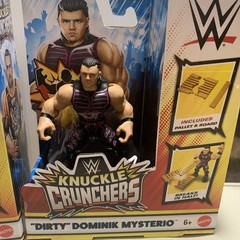 WWE Knuckle Crunchers CM Punk + Dominik Mysterio Lot 2 NIB Mattel Figures