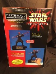 1999 Star Wars Talking Fighting Bank Episode 1 Darth Maul NOS New Old Stock TF