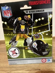 Transformers NFL Steelsmash Steelers Action Figure Helmet Hasbro New Sealed