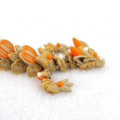 3D Printed Articulated Pumpkin Spice Cookie Dragon – Cozy Fall Decor