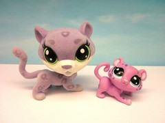 LITTLEST PET SHOP #1-169 1-170 LIZZIE & BABY LOLLY SNOWSPOTS SNOW LEOPARD