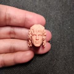 1/24 Scale Action Star The Scarf Rambo Head Sculpt Unpainted Fit 2.5″ Figure