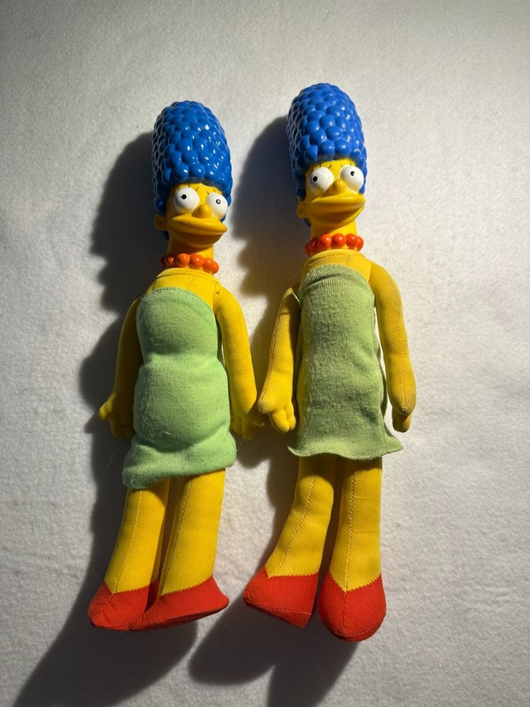 20th Century Fox The Simpsons Marge Plush/Plastic Figures LOT of 2 VTG 1990