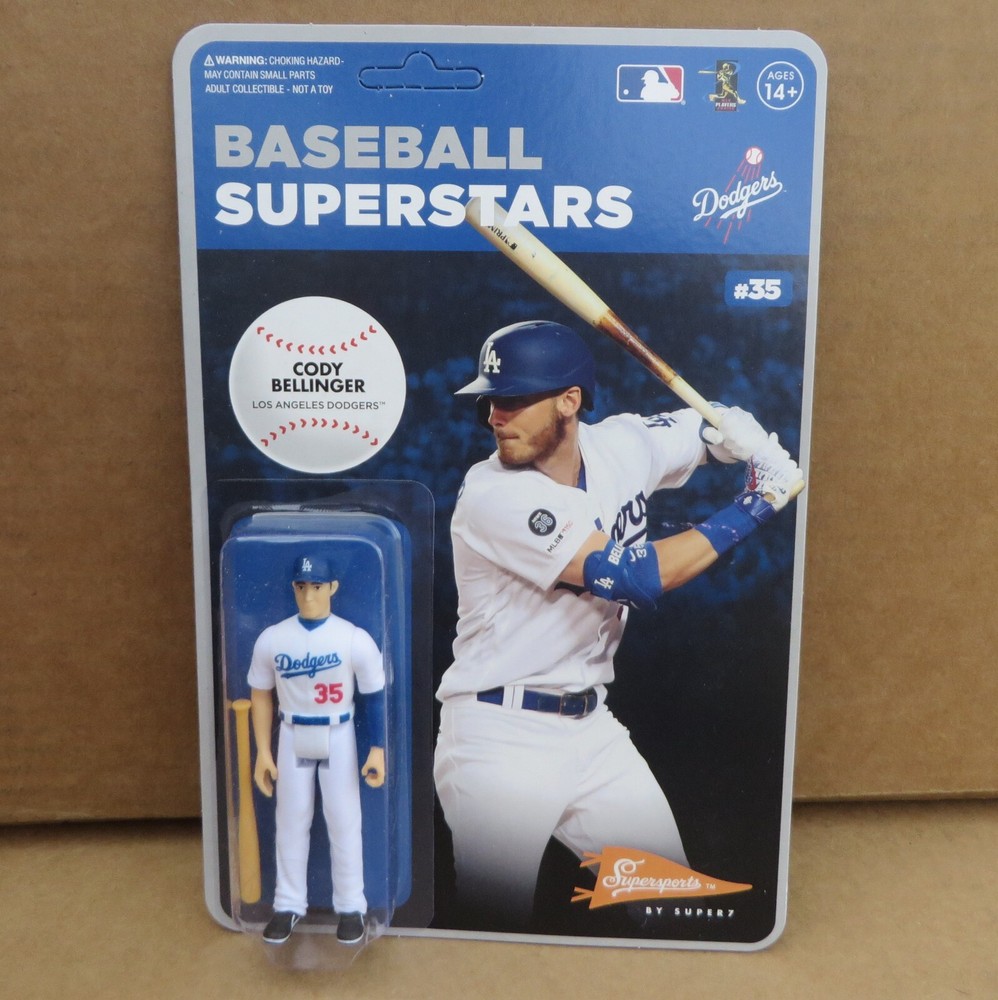 CODY BELLINGER ReAction Super 7 Superstars Action Figure Los Angeles Dodgers MOC