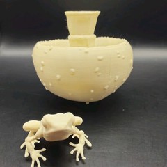 Poison Dart Frog Mushroom Wild Animal Decor Figurine Room Decor 3D unpainted