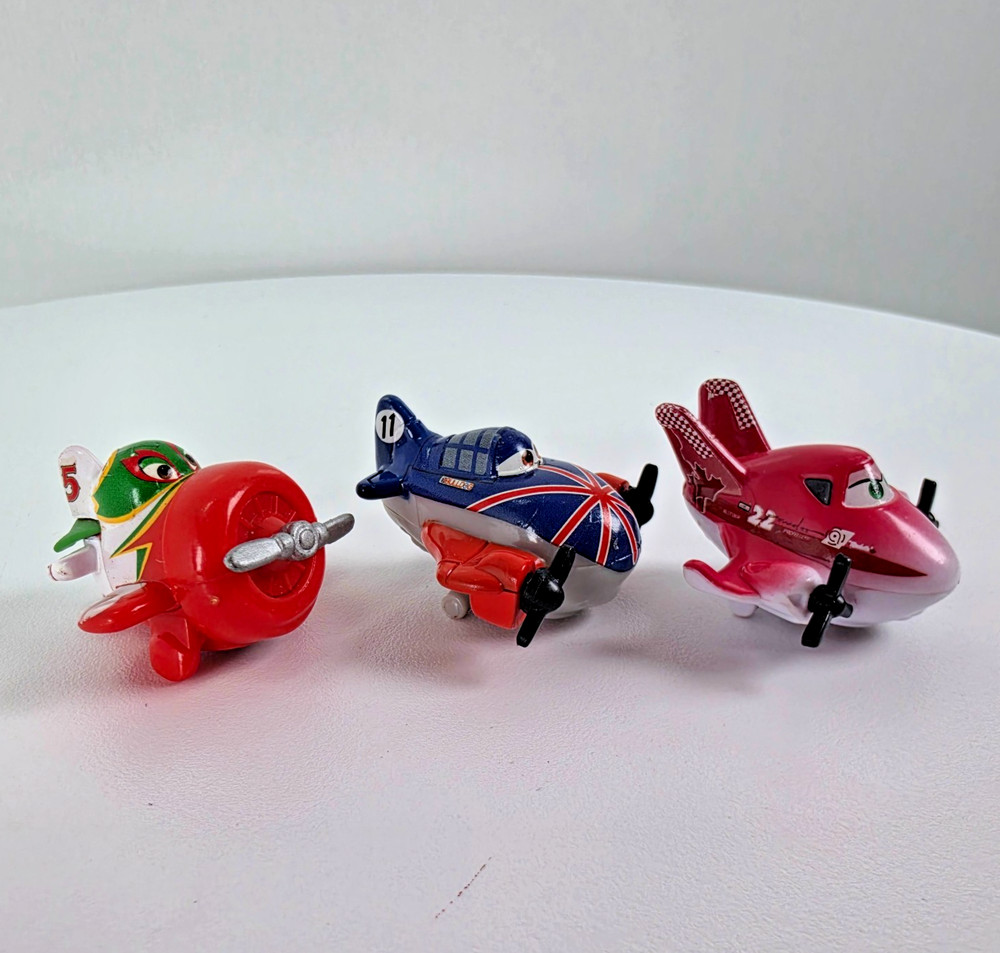 Disney Pixar Planes Micro Drifters-Rochelle, Bulldog & El Chupacabra Cars UK Toy