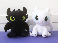 How To Train Your Dragon 3 Toothless Light Fury Plush Doll Sitting with Tag 9.8″