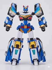 Authentic SAMG Metal Cardbot W BLAION & BLUE COP W Transforming Robot Set