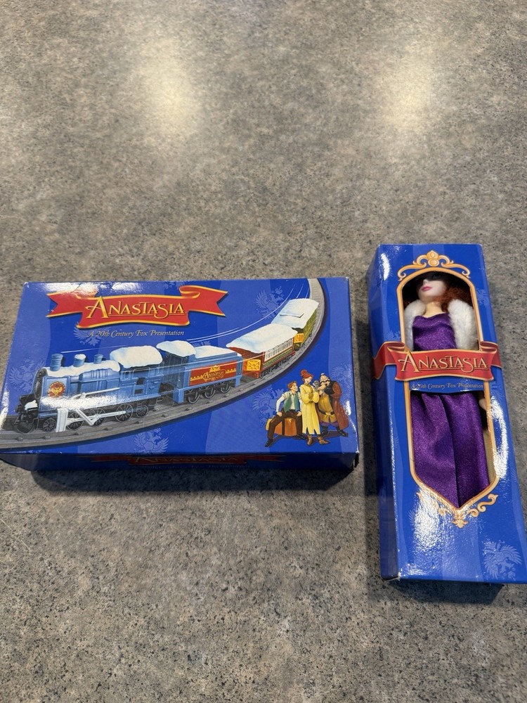 Anastasia Vintage 1997 Train Set 20th Century Fox Presentation and Doll NIB