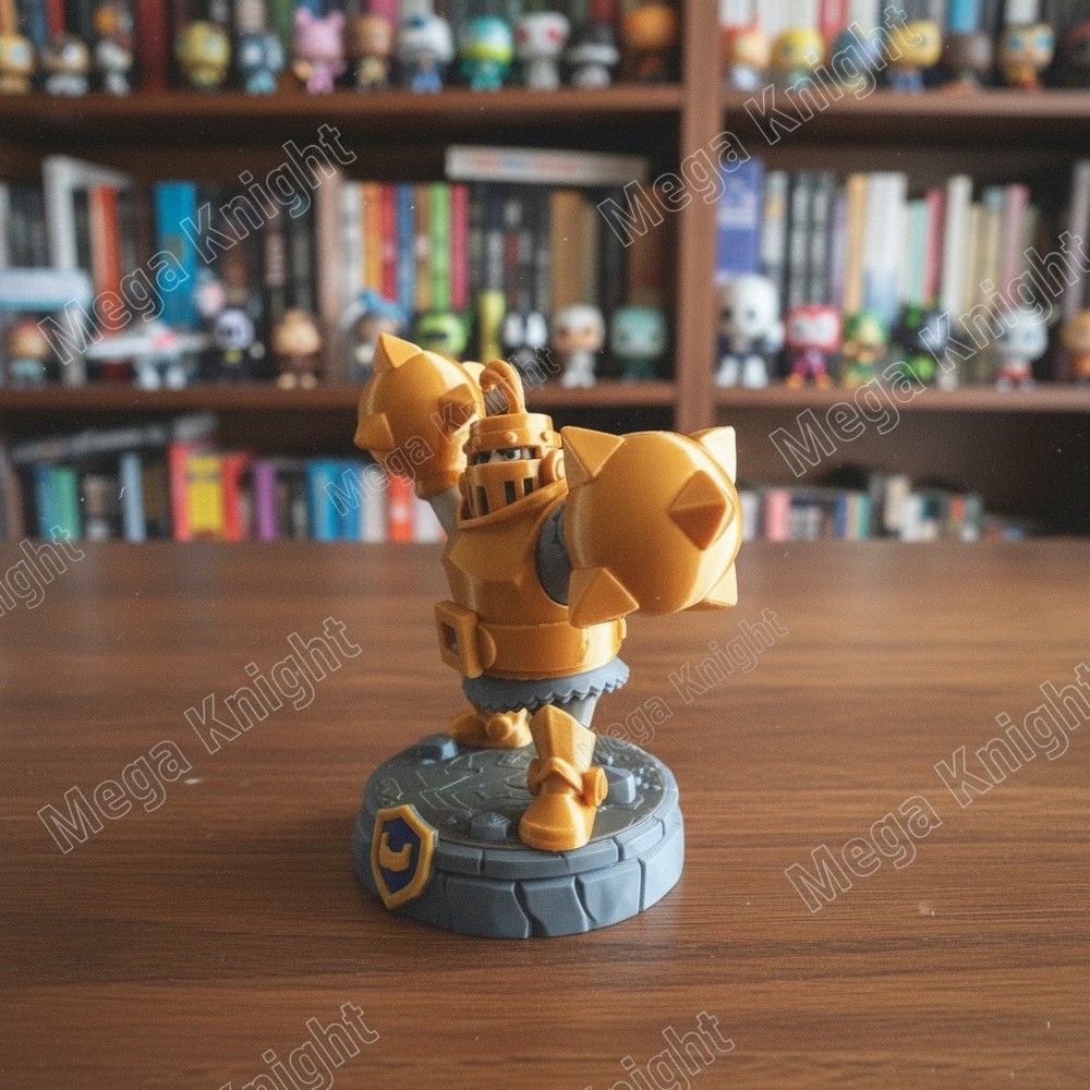 Clash Royale Mega Knight Gold Figurine – 3D Printed for Kids, Teens, and Adults