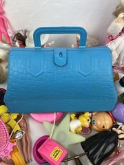 Huge Lot Of Vintage Girls Toys + Blue Plastic Case 48 Pieces Total Disney Mattel