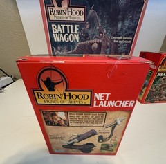 Kenner Robin Hood Battle Wagon Net Launcher Bola Bomber Figures Sealed! Lot (B)