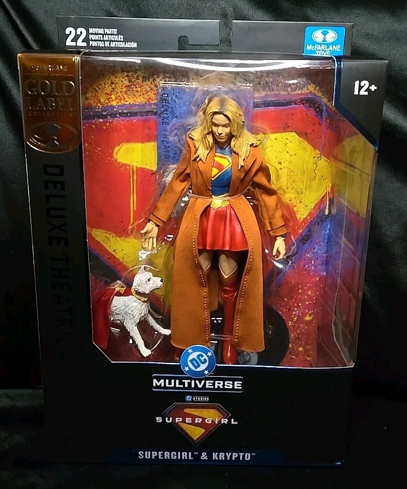 McFarlane Supergirl & Krypto Deluxe Figure DC Multiverse Gold Label Theatrical