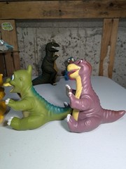 Pizza Hut 1988 THE LAND BEFORE TIME Six (6) Hand Puppets COMPLETE SET