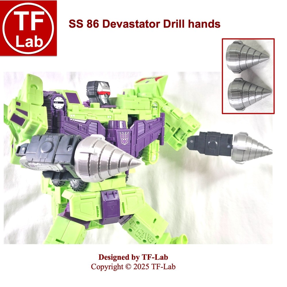 Upgrade Kit: Transformers Studio Series SS 86 Devastator Drill Hands TF-Lab