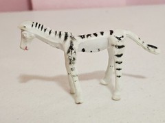 Vintage Bendable, Rubbery 2 x 3 inch Zebra Animal Figure