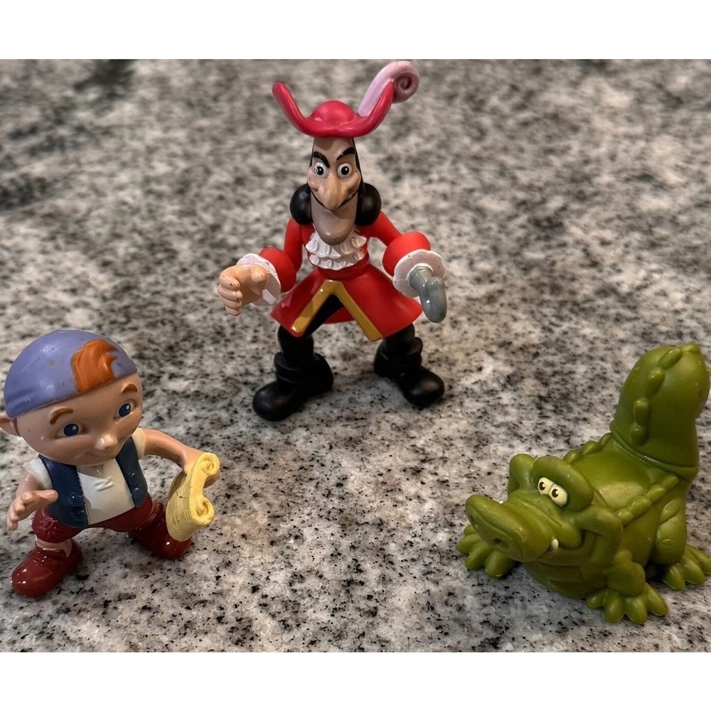 Disney Jake Neverland Pirates- Figures/Cake Toppers Tick Tock Captain Hook Cubby